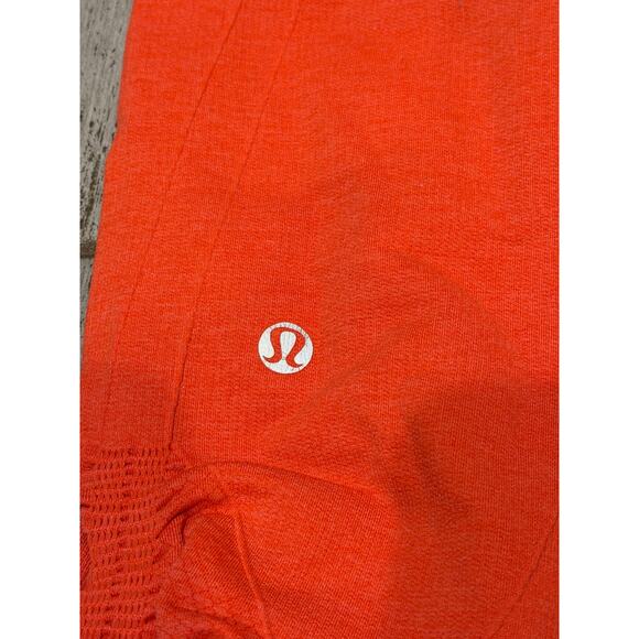 Lululemon In the Flow Crop Pants Leggings Womens 4 Coral Orange Ruched - Picture 5 of 5